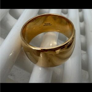 MILOR ITALY BRONZE 1/2" THICK UNISEX WEDDING BAND RING SIZE 10 1/2 NEVER WORN